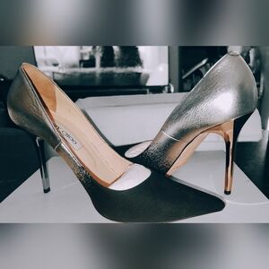 Jimmy Choo Abel Suede/Mirror Heels